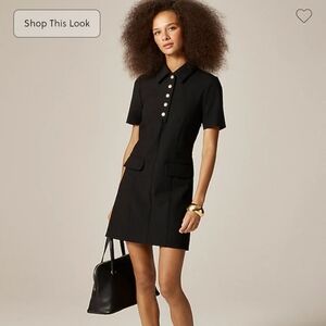 J. Crew Parc Dress in Four Season Stretch  - Black